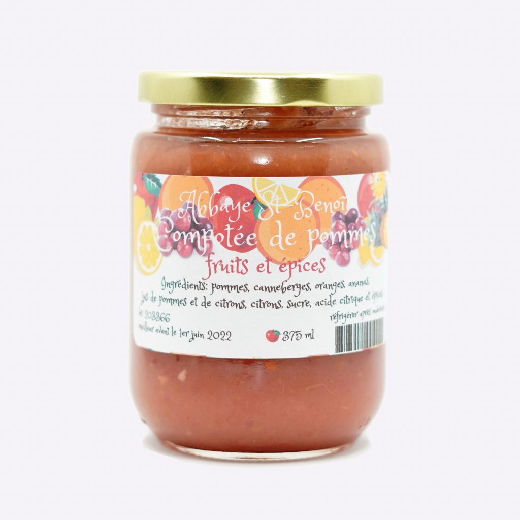 Compote de pommes sans sucre ajouté Fromagerie SaintBenoîtduLac